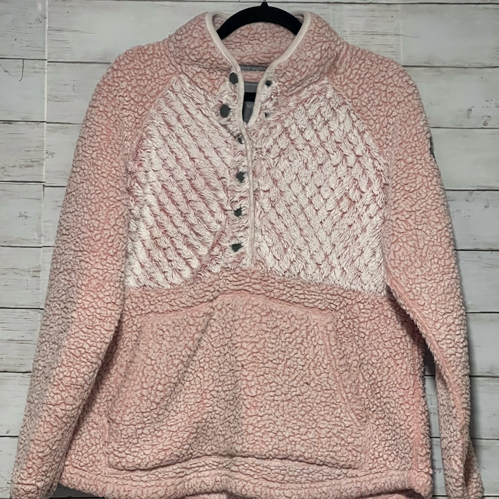 Simply Southern Blush and Ivory Teddy Jacket